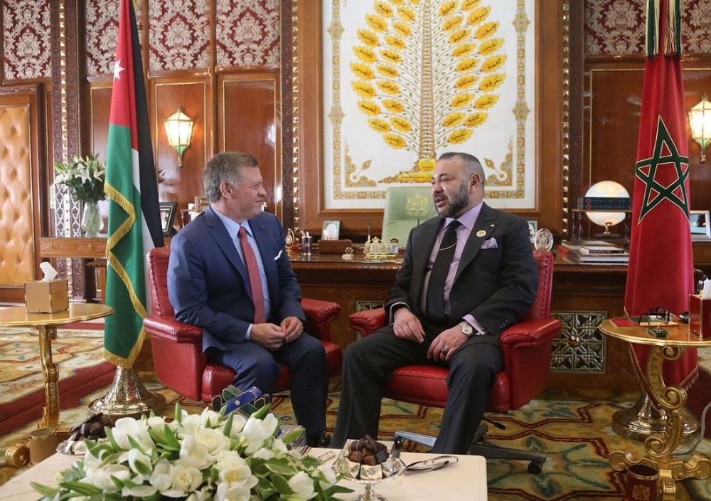 جلالة الملك يهنئ العاهل الأردني الملك عبد الله الثاني والملكة رانيا العبد الله بمناسبة عيد الجلوس الملكي